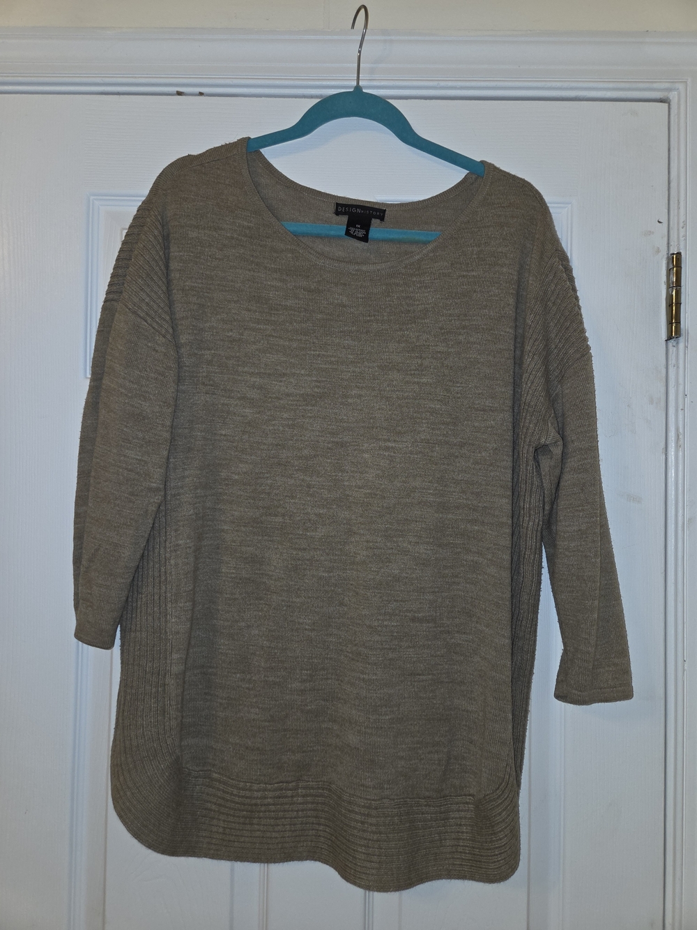 Design History Taupe Crewneck Sweater for Women